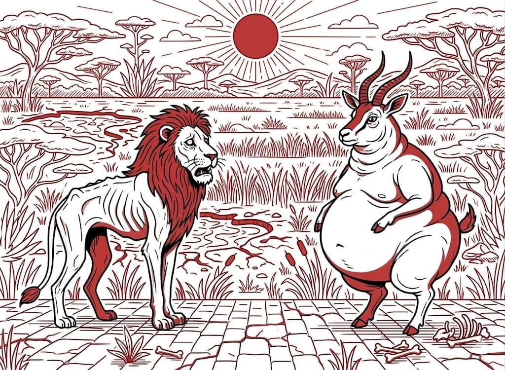 The Starving Lion and the Democrat Gazelle