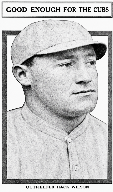 Alt text: 1926 newspaper portrait of Chicago Cubs outfielder Hack Wilson beneath the headline “Good Enough for the Cubs.”