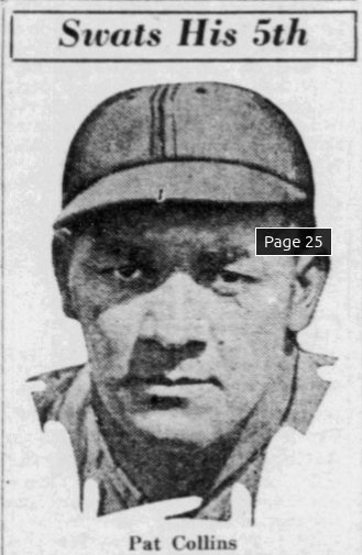 Pat Collins portrait from the May 24, 1926 New York Daily News after hitting his fifth home run for the Yankees.