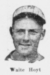 Portrait of Yankees pitcher Waite Hoyt from the May 24, 1926 New York Daily News during New York’s 12-game winning streak.