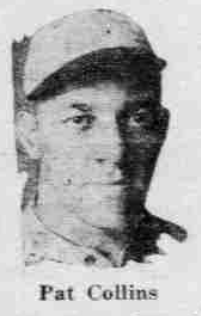 1926 newspaper portrait of Yankees catcher Pat Collins, hero of New York’s 7–6 extra-inning victory over the Detroit Tigers.