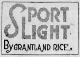 1926 “Sport Light” newspaper column logo featuring the byline of legendary sportswriter Grantland Rice.
