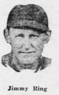 1926 newspaper portrait of pitcher Jimmy Ring, traded by the Phillies to the New York Giants during the previous offseason.