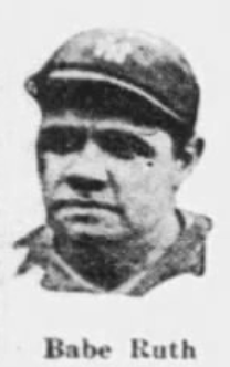 1926 newspaper portrait of New York Yankees slugger Babe Ruth featured in a story about injuries during the pennant race.