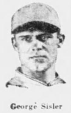 1926 newspaper portrait of St. Louis Browns player-manager George Sisler featured in a comparison of major league managers.