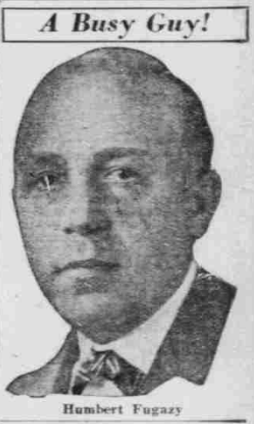 Portrait of boxing promoter Humbert Fugazy from a 1926 newspaper feature about staging fights at Ebbets Field.