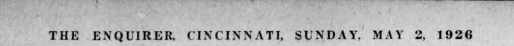 Reds Lose Tight Game in Pittsburgh as Cincinnati Enquirer’s “Bull Pen” Reflects Baseball Life (1926)