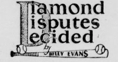 Diamond Disputes Decided - Apr 24, 1926
