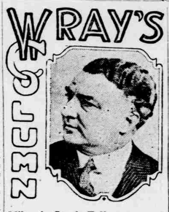 Portrait illustration of Ed Wray, St. Louis sportswriter behind “Wray’s Column,” shown in a vintage newspaper feature with his name stylized along the border.