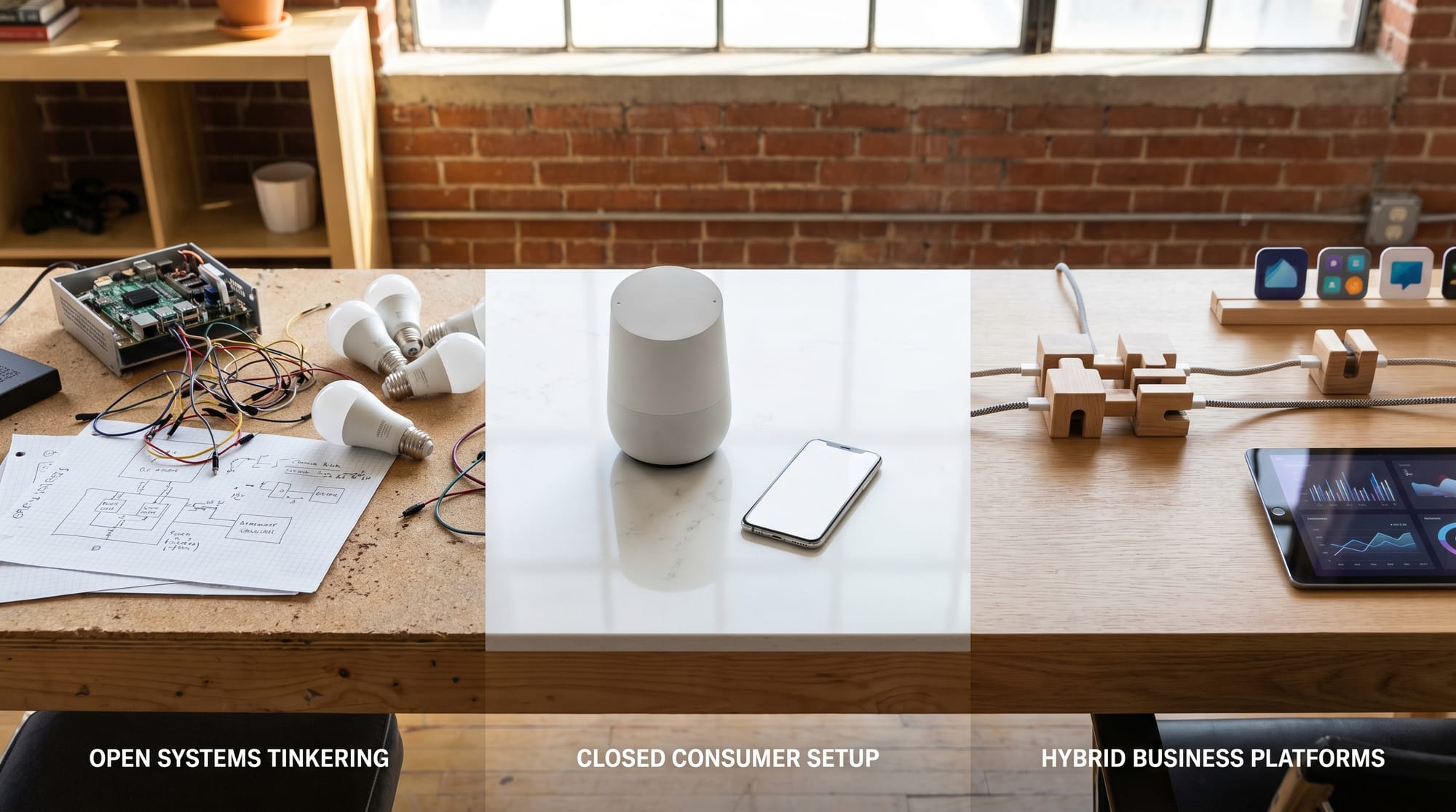 Open, closed, and hybrid software systems arranged as a practical business spectrum