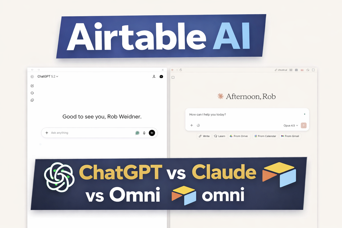 Airtable AI: ChatGPT vs Claude (Desktop and Claude Code) vs Airtable Omni