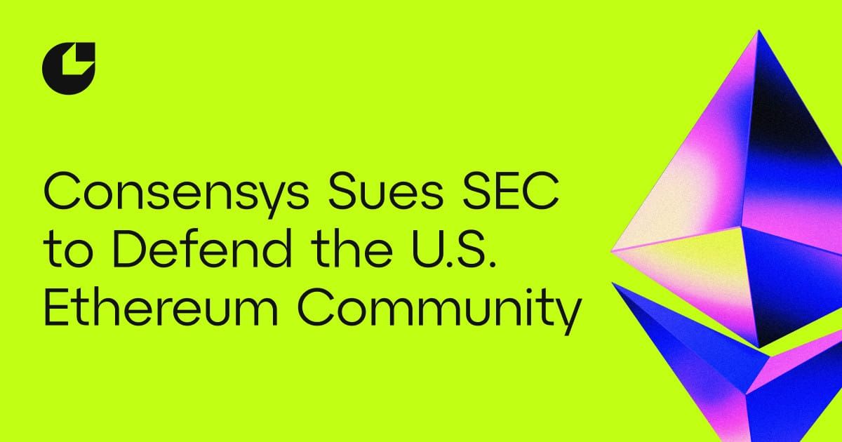 blockchain crypto cryptocurrency ethereum consensys sues sec (SpotedCrypto)