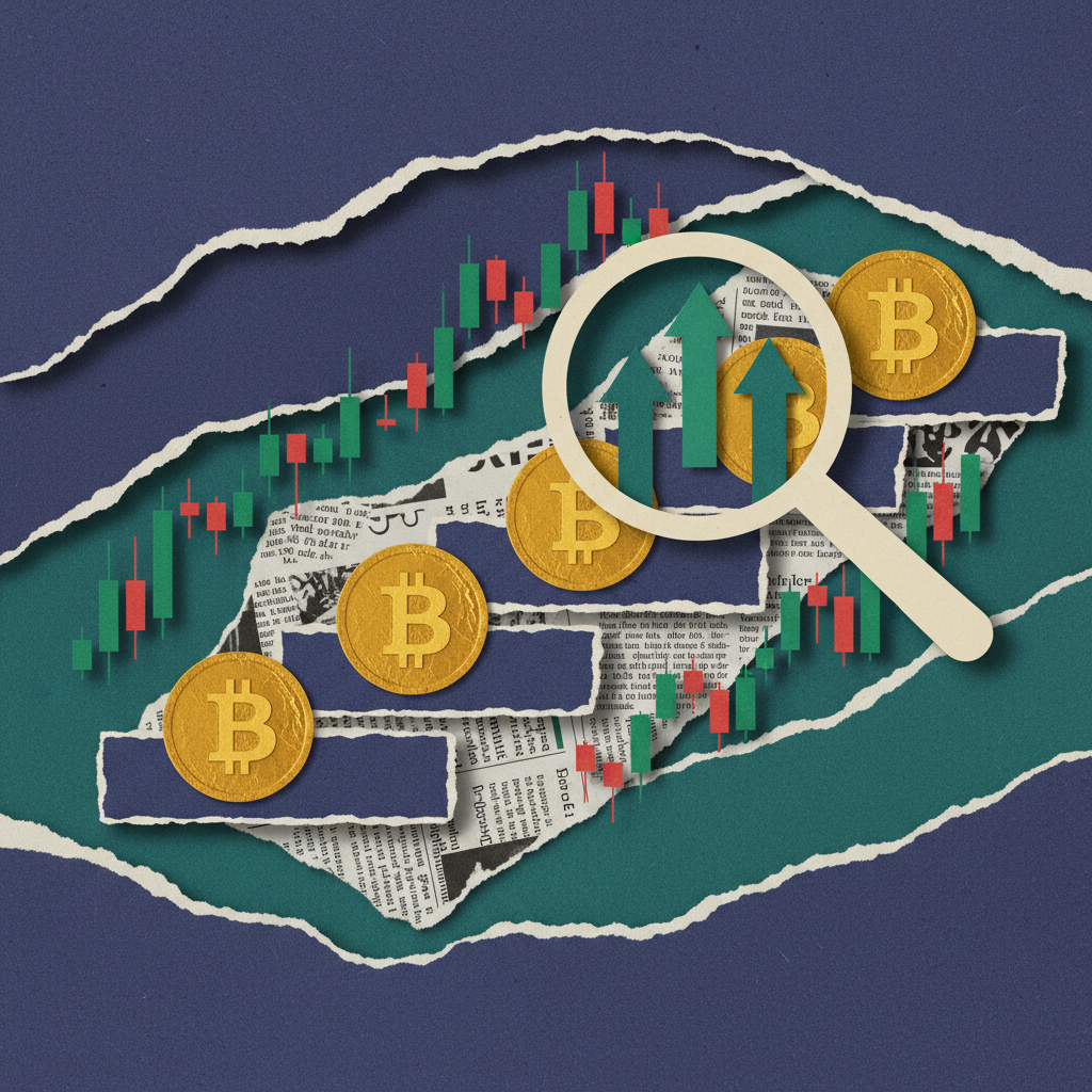 极端恐慌中DeFi蓝筹TOP 5低估币种买入机会剪纸拼贴插画