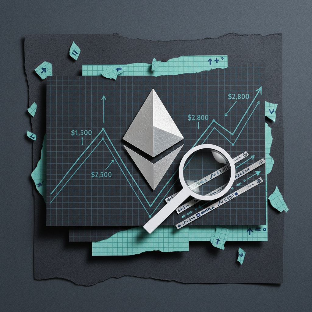 Ethereum ETH price analysis March 2026 extreme fear rebound scenario technical analysis paper cut collage illustration