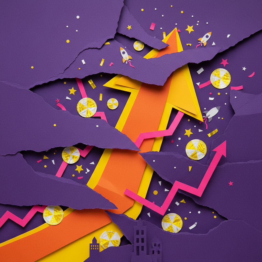 MANTRA token price surging 61 percent after OM rebrand RWA real world asset tokenization rally papercut collage