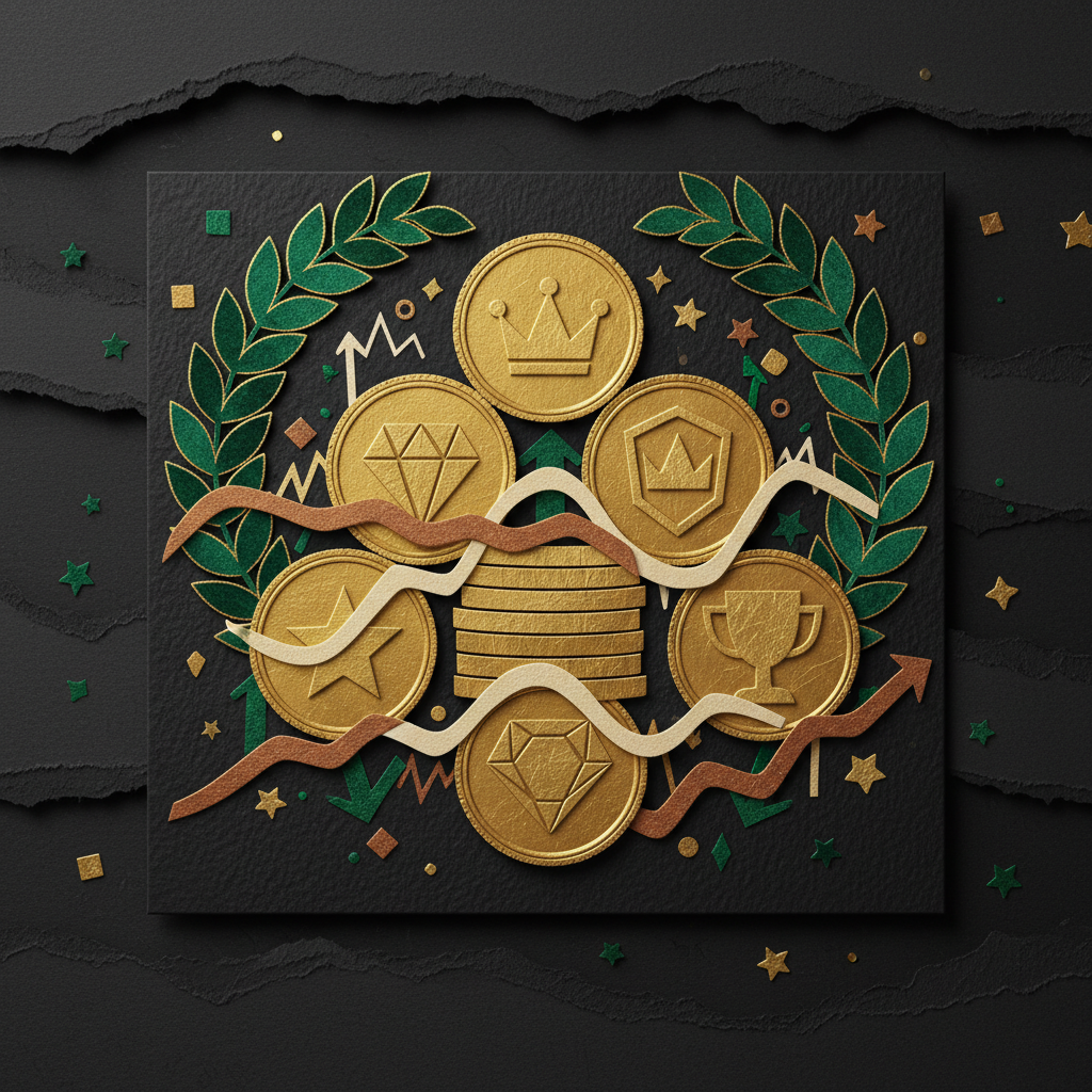 Top 6 best cryptocurrencies to buy during extreme fear March 2026 golden coins premium paper cut collage illustration