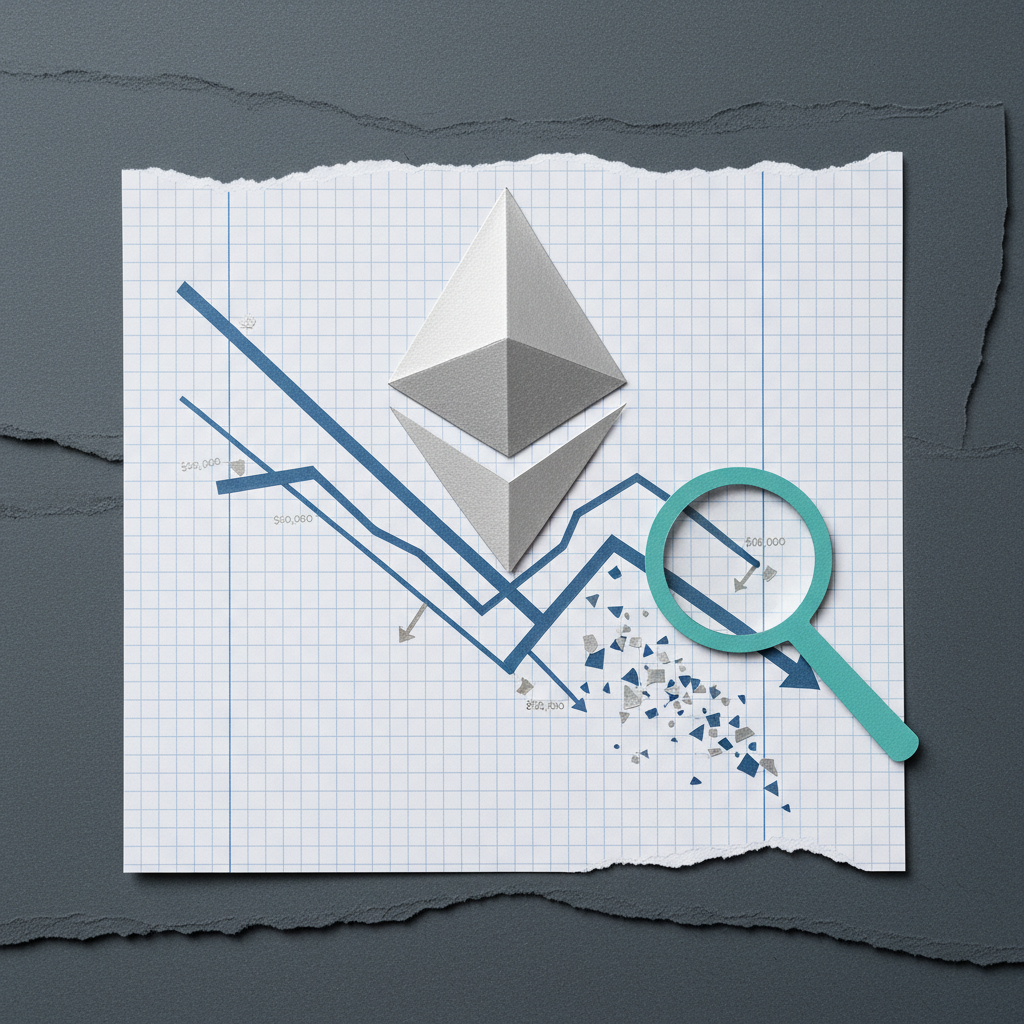 Ethereum ETH price technical analysis March 2026 Fear and Greed Index 12 oversold bottom signals paper cut collage illustration