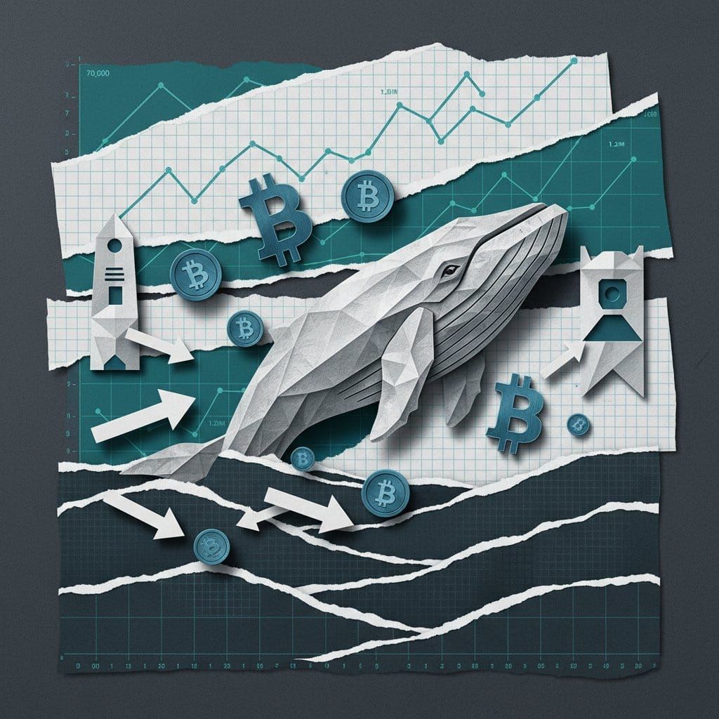 Bitcoin on-chain whale accumulation exchange reserves 9-year low MVRV bottom signal analysis 2026 paper cut collage illustration