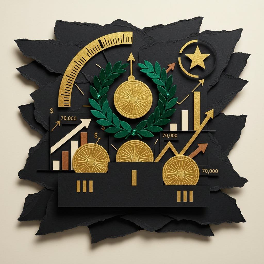 Top 5 crypto picks April 2026 extreme fear market ETH SOL XRP BLUR BTC paper cut collage illustration