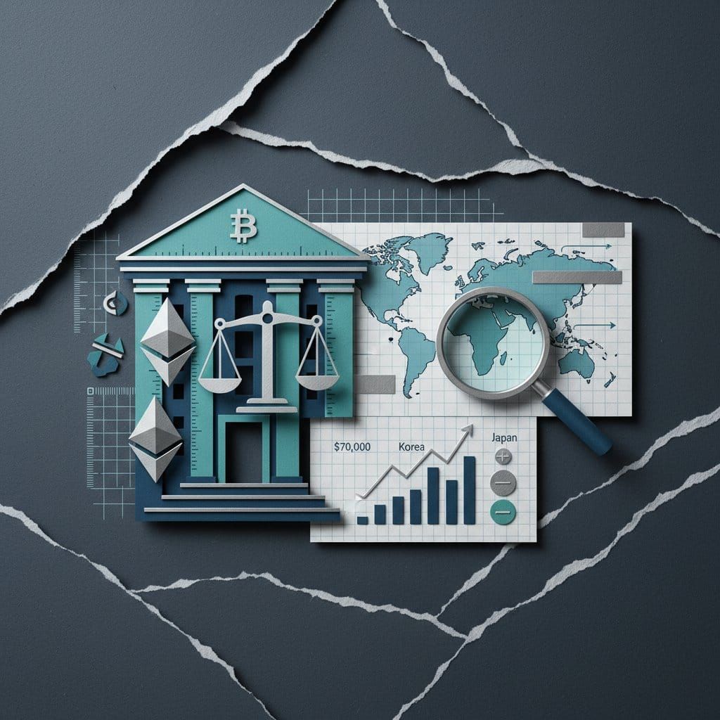 Global crypto regulation 2026 — Japan Hong Kong South Korea US EU regulatory frameworks and Bitcoin market impact comparison