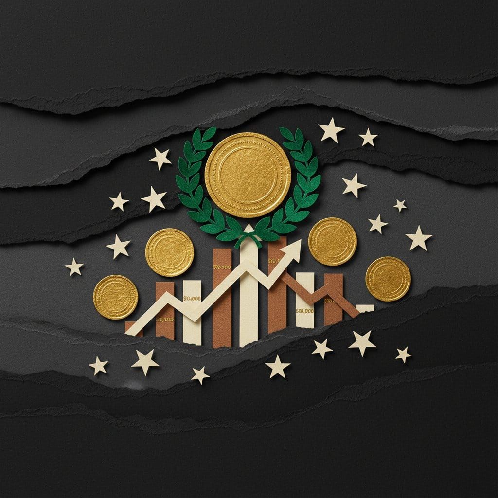 Top 5 crypto altcoin picks April 2026 contrarian buy strategy gold paper cut collage illustration