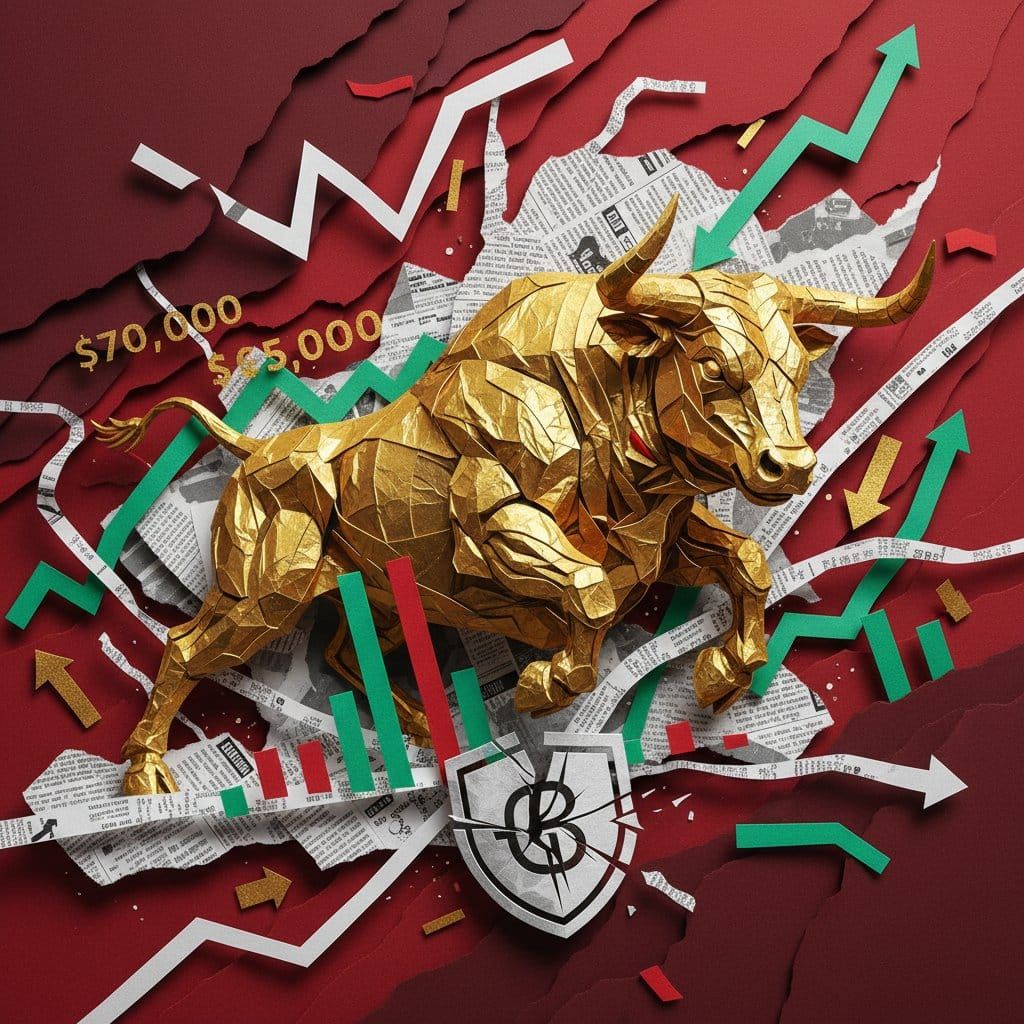 Bitcoin news April 30 2026 realized losses spike Coinbase Premium negative institutional bull paper cut collage illustration