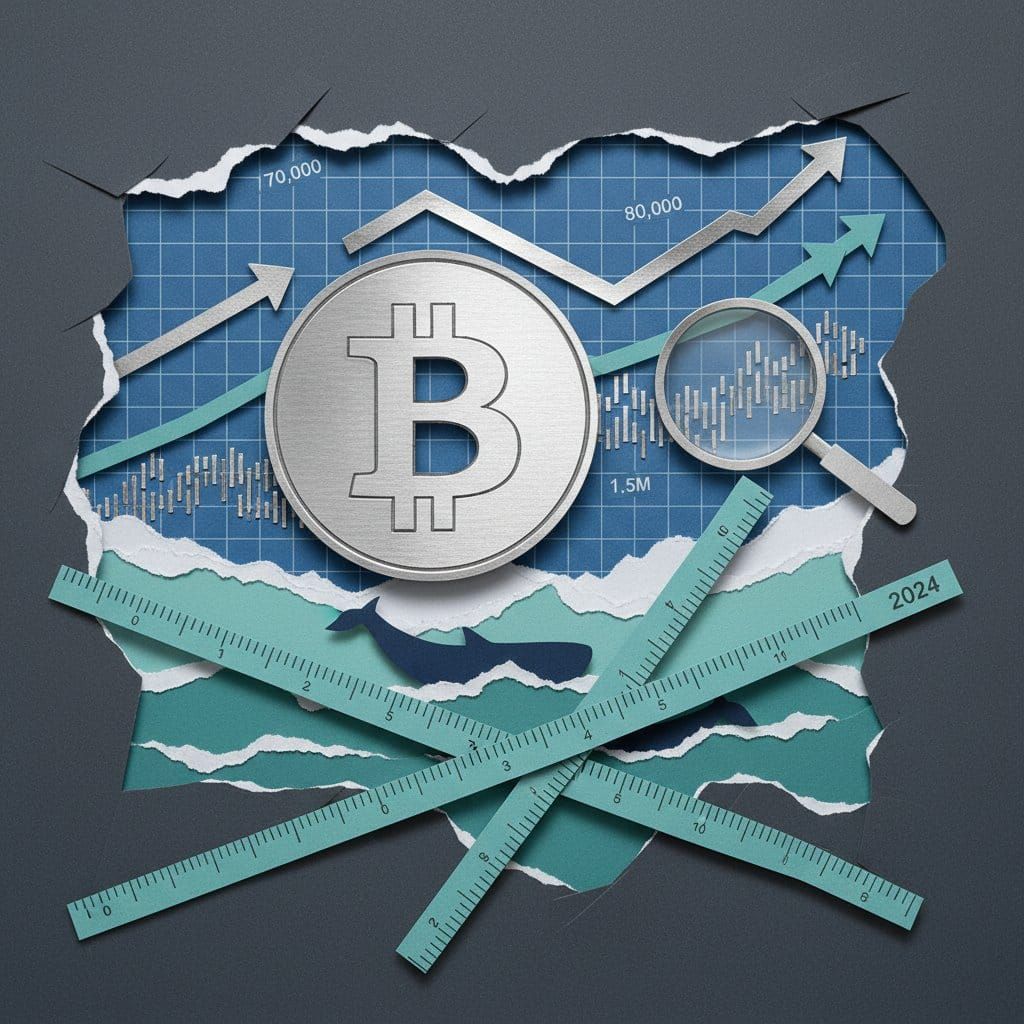 Bitcoin on-chain whale accumulation exchange reserves 7-year low bottom signals paper cut collage illustration