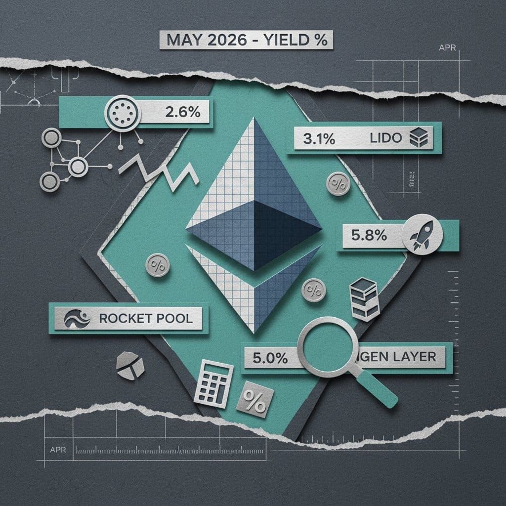 Ethereum Staking Yields May 2026: APR Comparison Guide