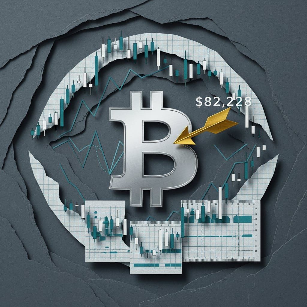 Bitcoin BTC price USD technical analysis May 2026 on-chain data whale accumulation three scenarios paper cut collage illustration