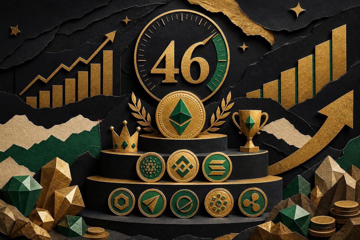 Altseason index at 46 — the tiered altcoin playbook