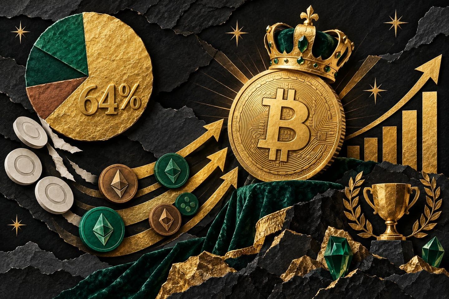 Strip out stablecoins and Bitcoin's real share jumps to 64%
