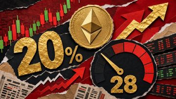 ETH gained 20% in July while the Fear index read 28