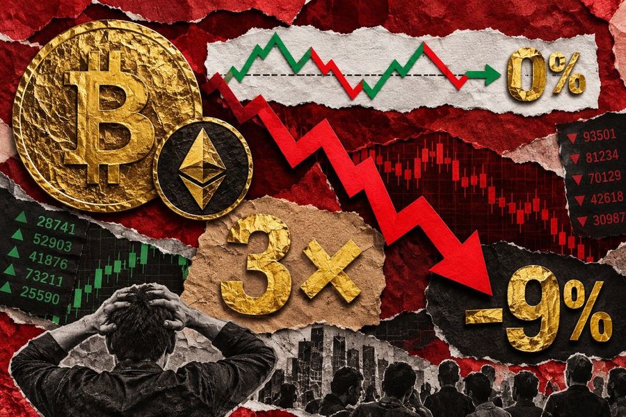 Bitcoin flat, the 3x ETF is down 9%: the decay math explained