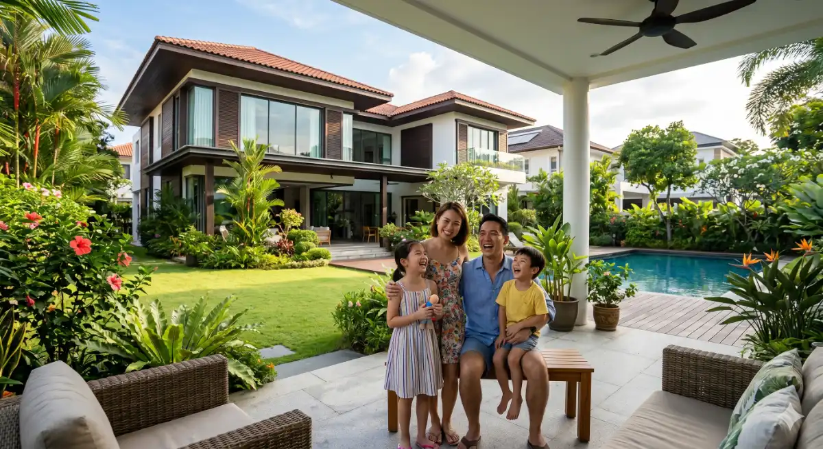 Happy Family Living in Landed Home