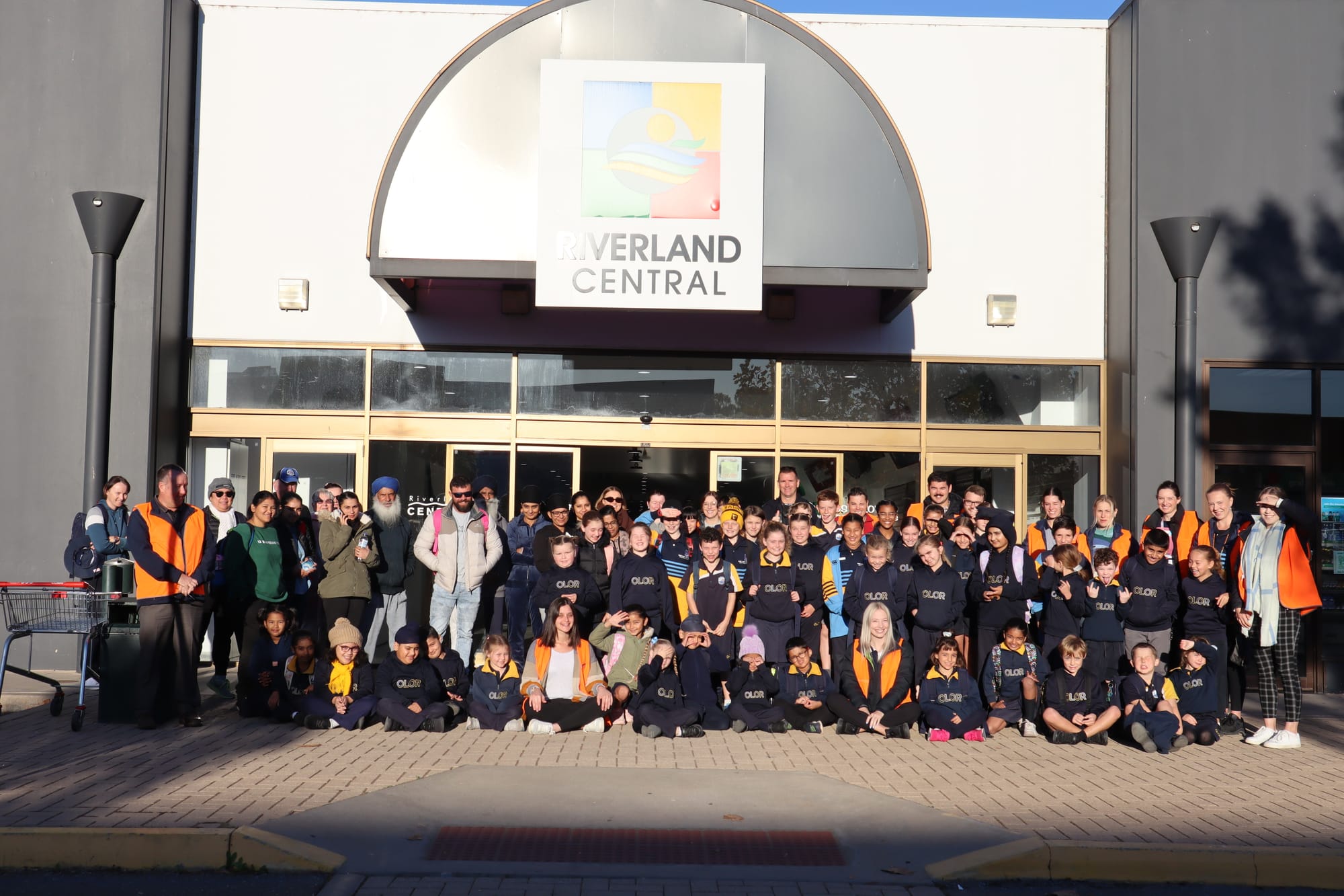 Students brave the cold for a safe walk to school
