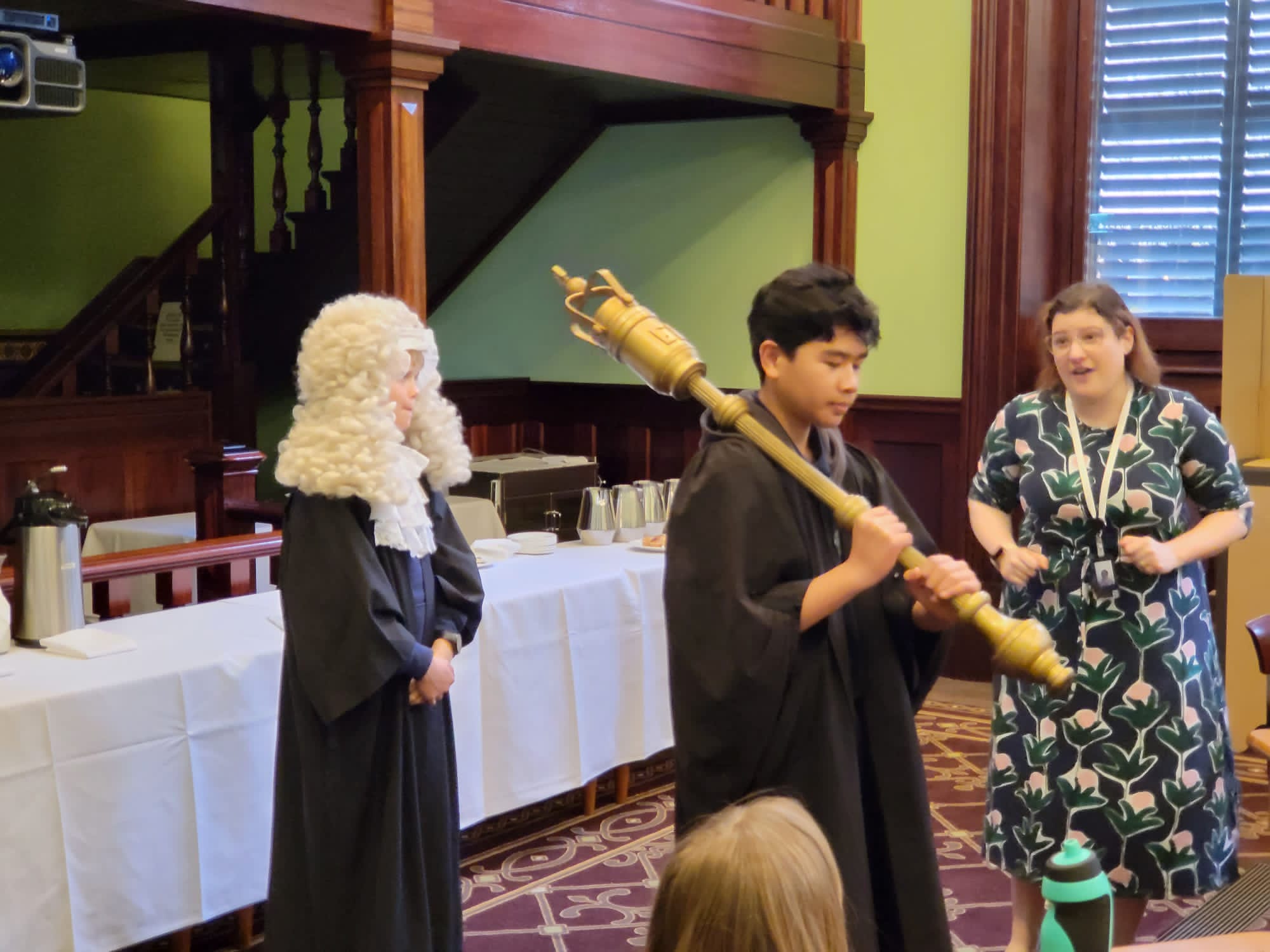 Renmark Primary School students playing politics in Adelaide
