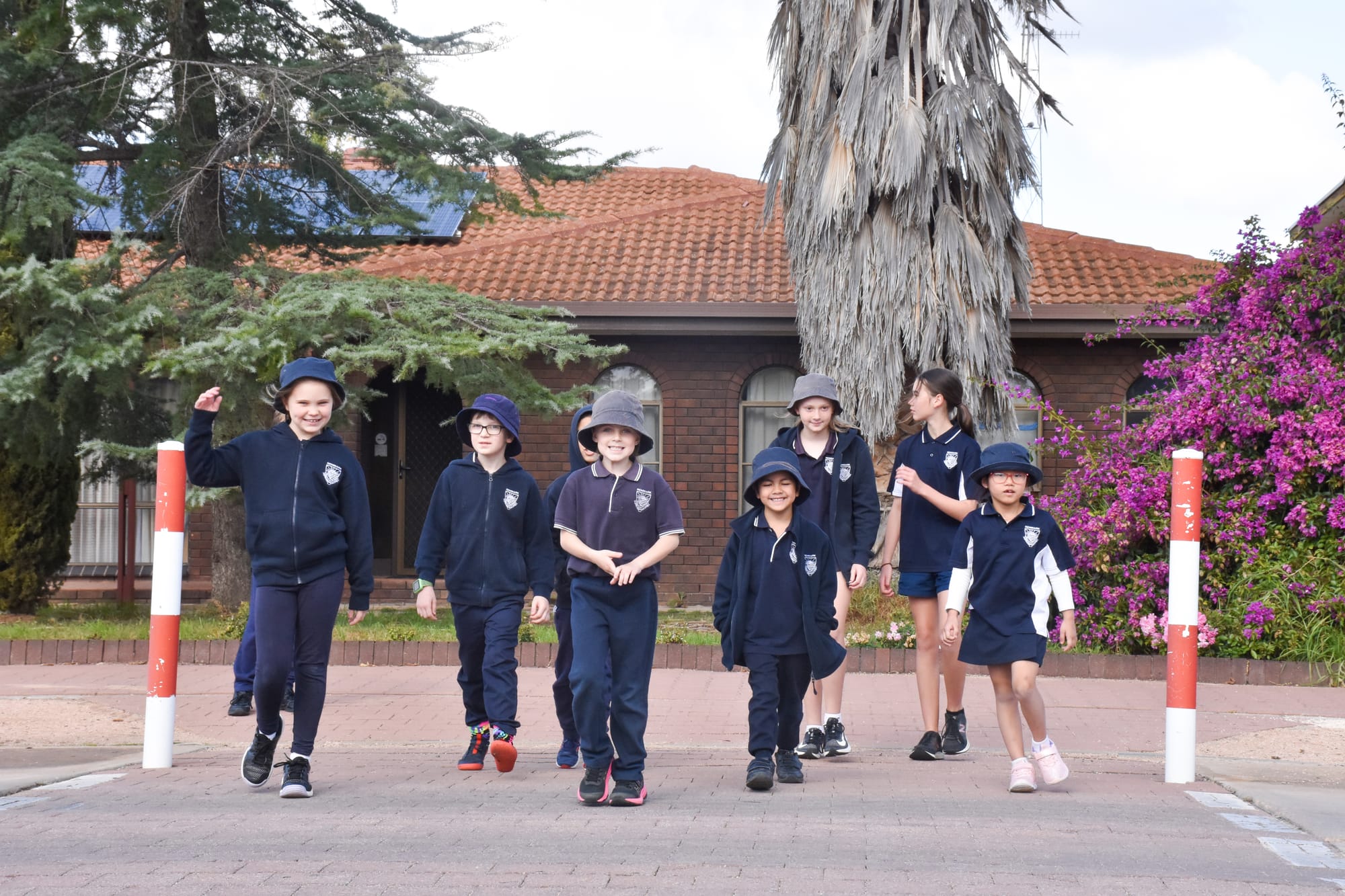 WALK THIS WAY: Students lacing up shoes for Friday