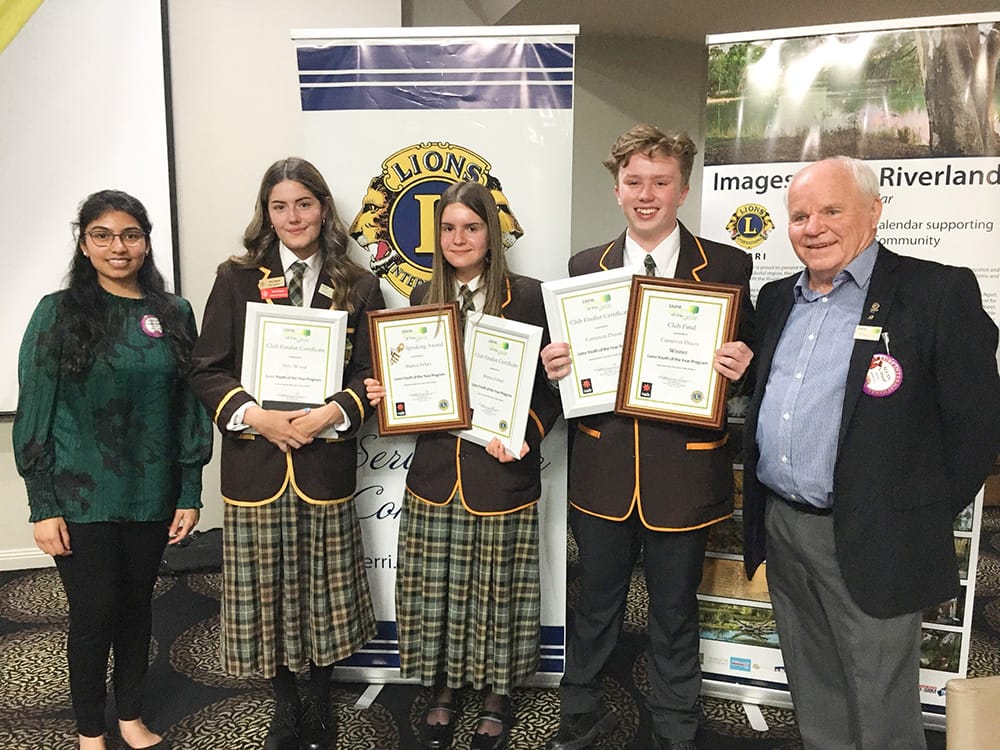 Lions clubs hear students roar
