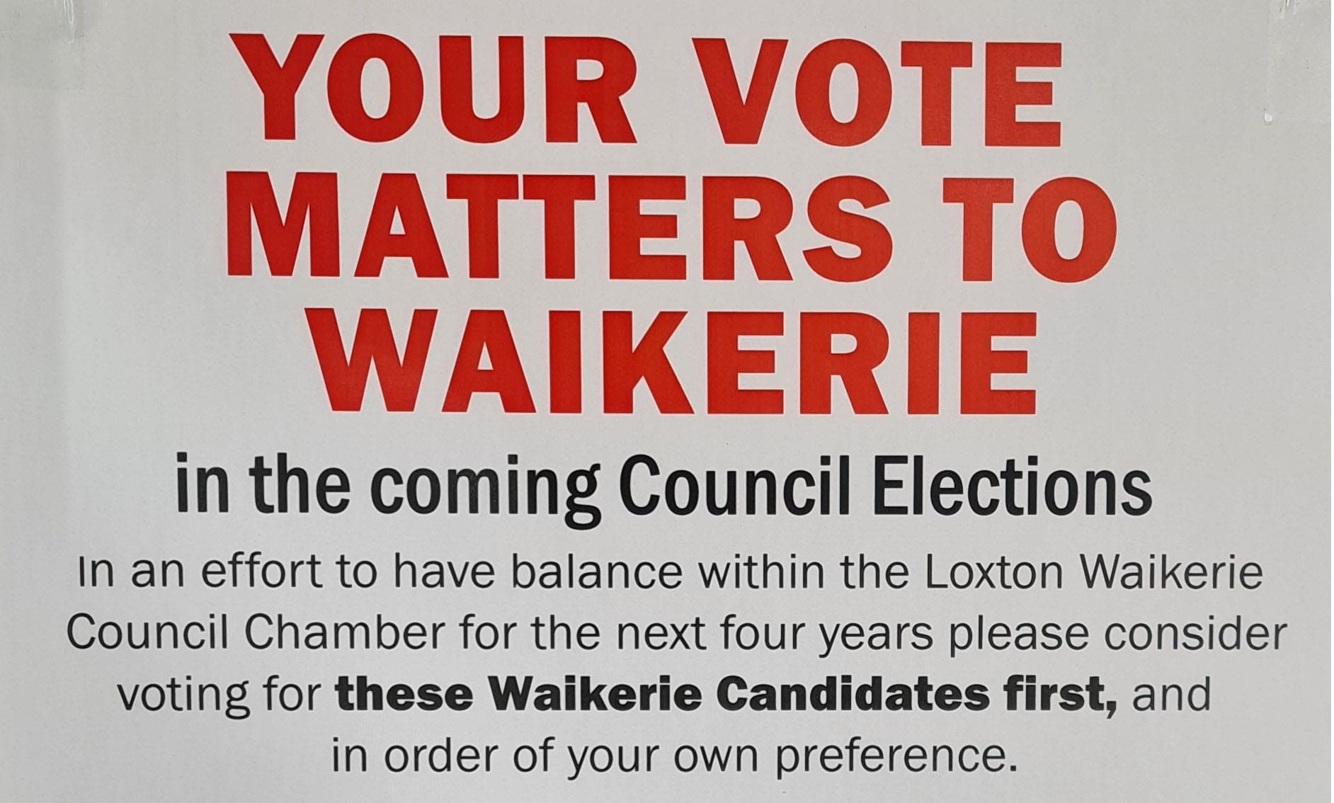 Council candidate’s message: Vote on merit, not on address