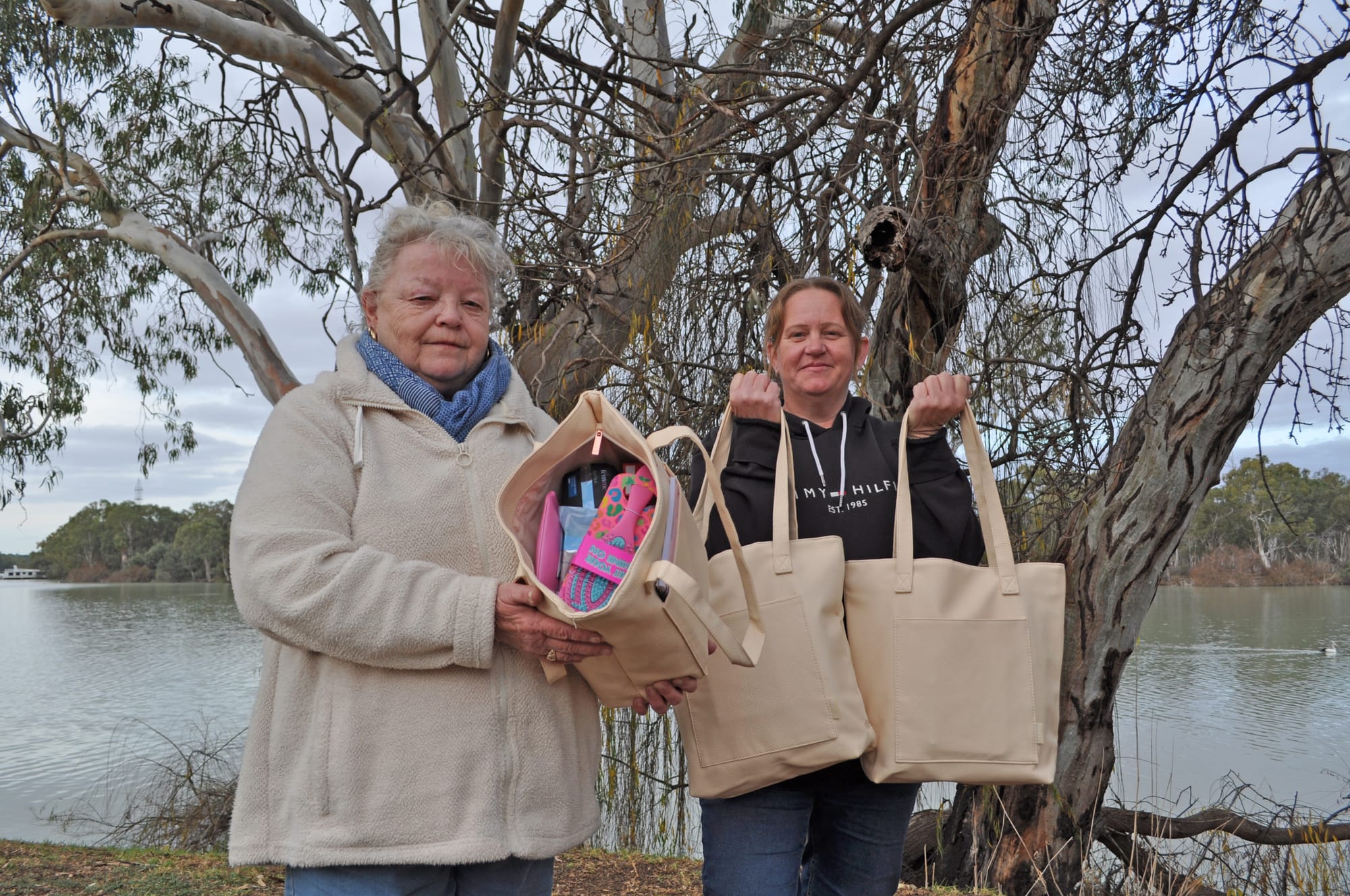 Belinda and Lee gift care to community