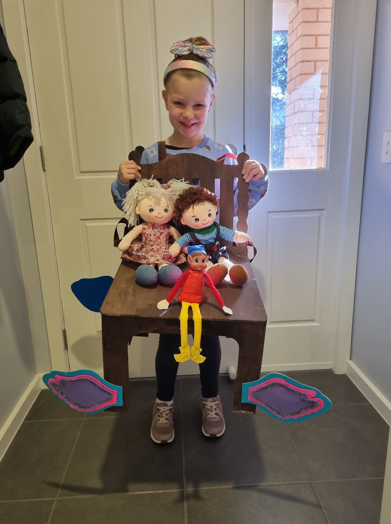 Lucy Waye, 7, as the Wishing Chair by Enid Blyton.