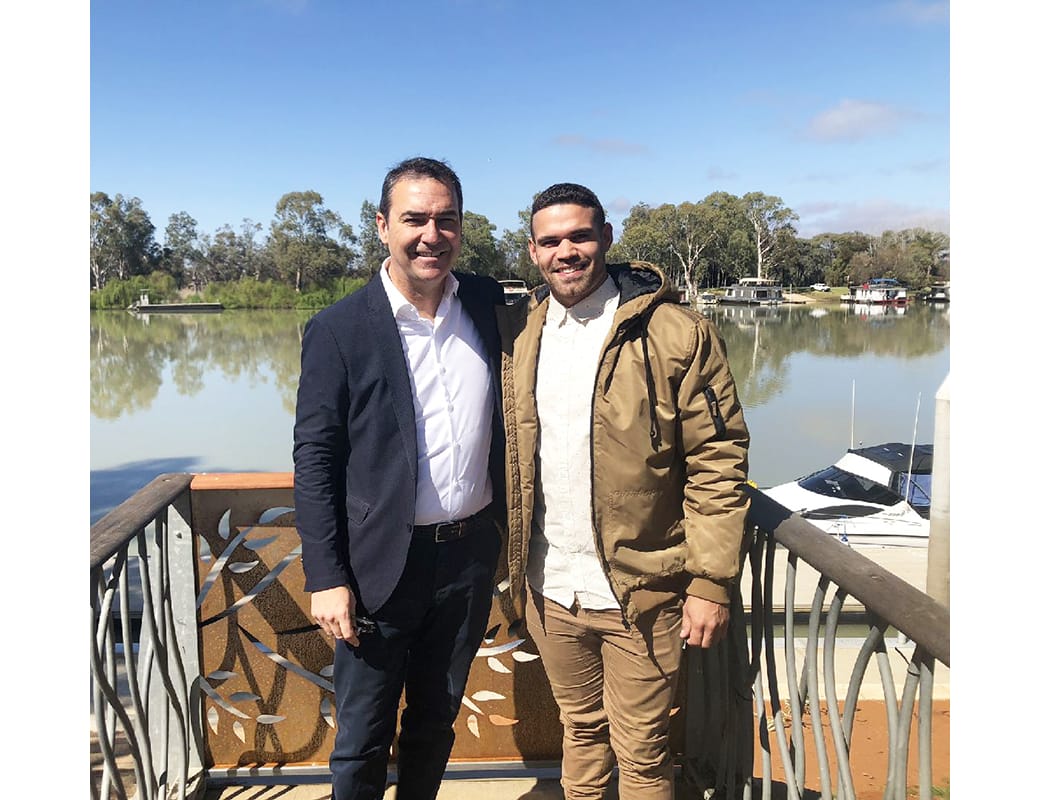 Tyson Lindsay catches the Premier’s eye