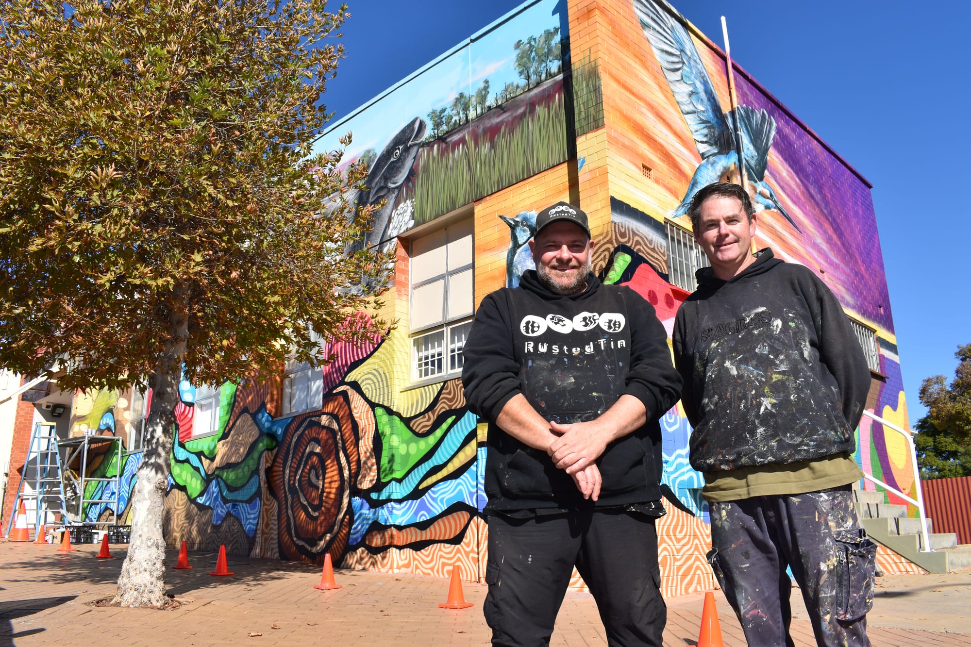 Artists unite for main street mural