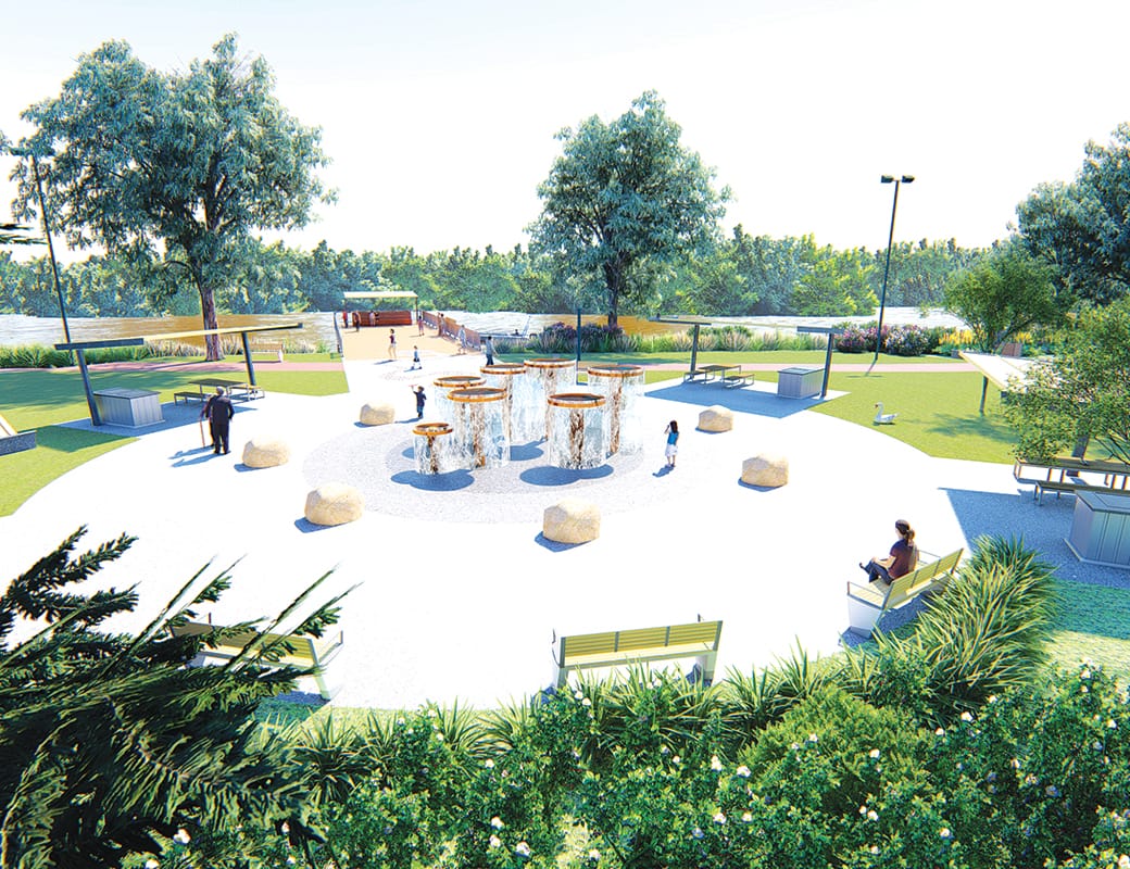 Renmark fountain will remain after river-front development… HERE TO STAY