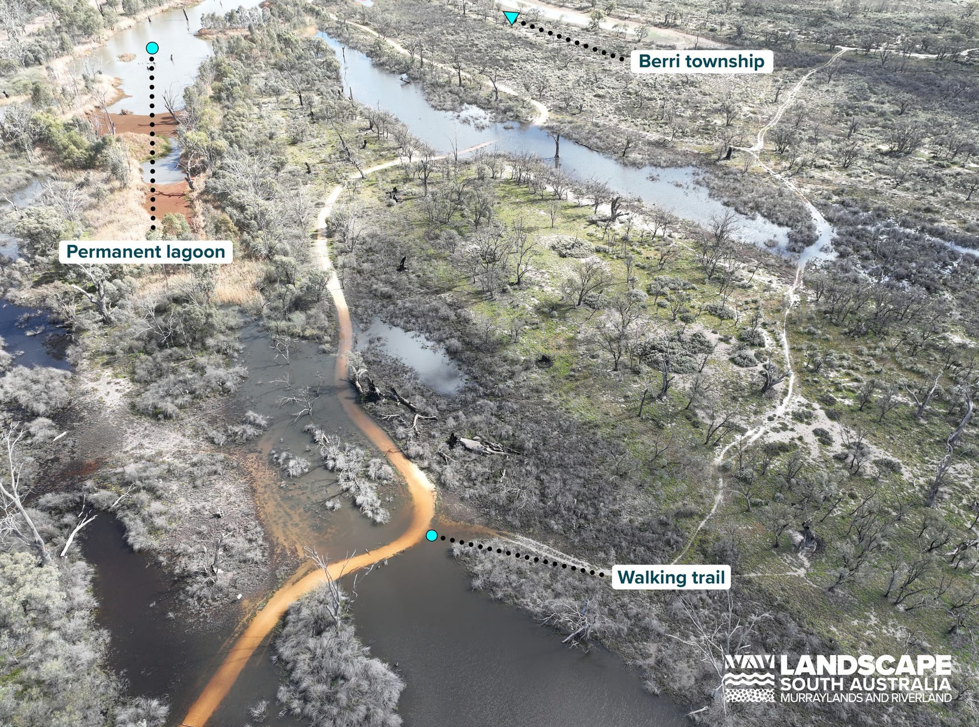 Wharf underwater with high flows to continue