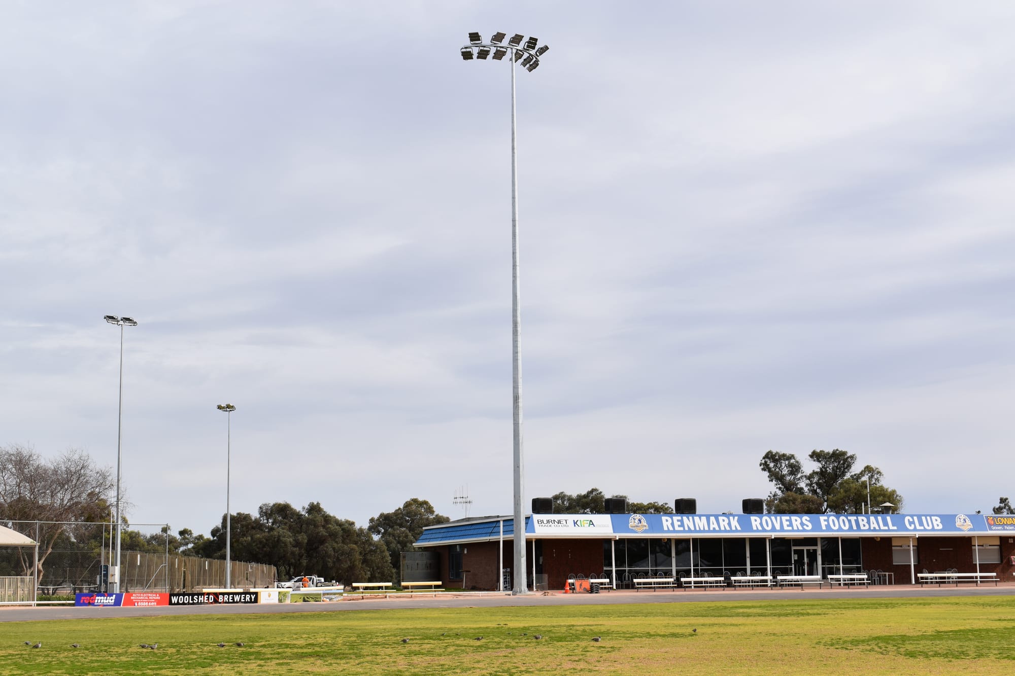 Renmark Oval lights up
