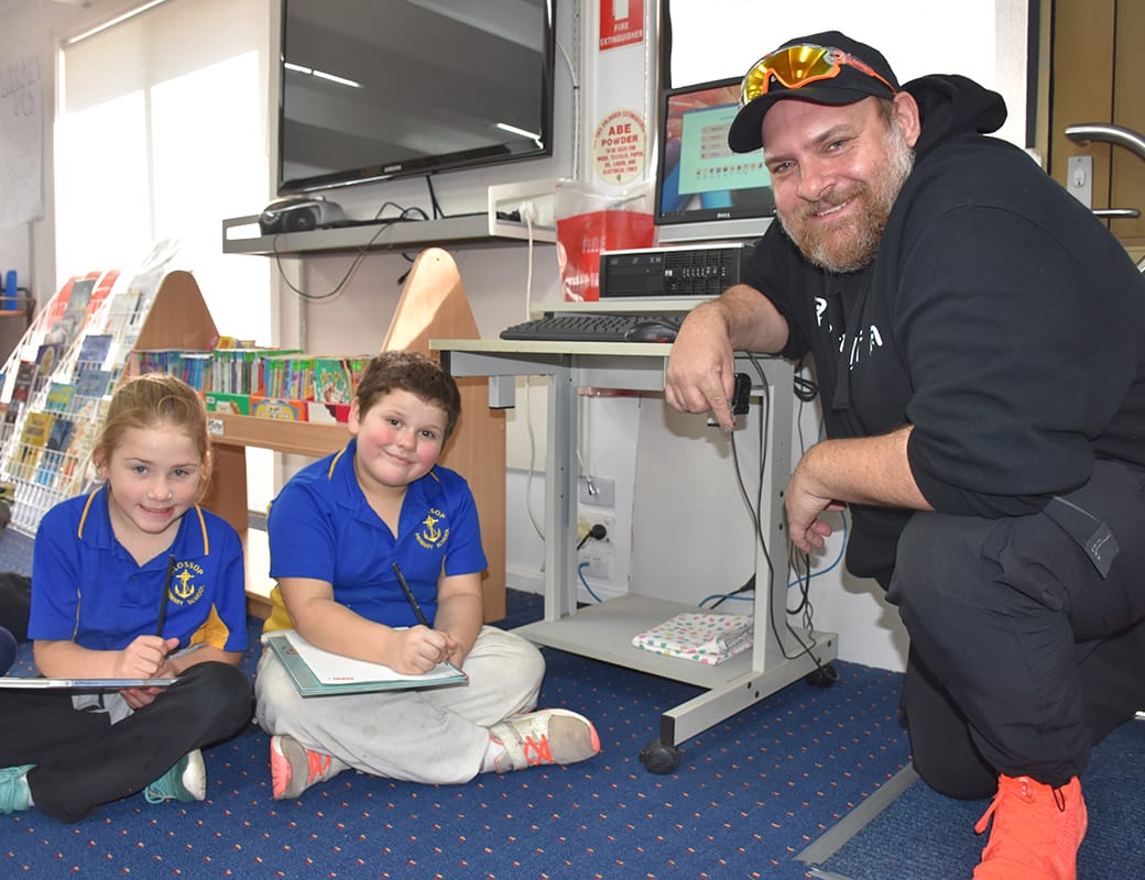 Riverland-inspired Aboriginal art mural at Glossop Primary