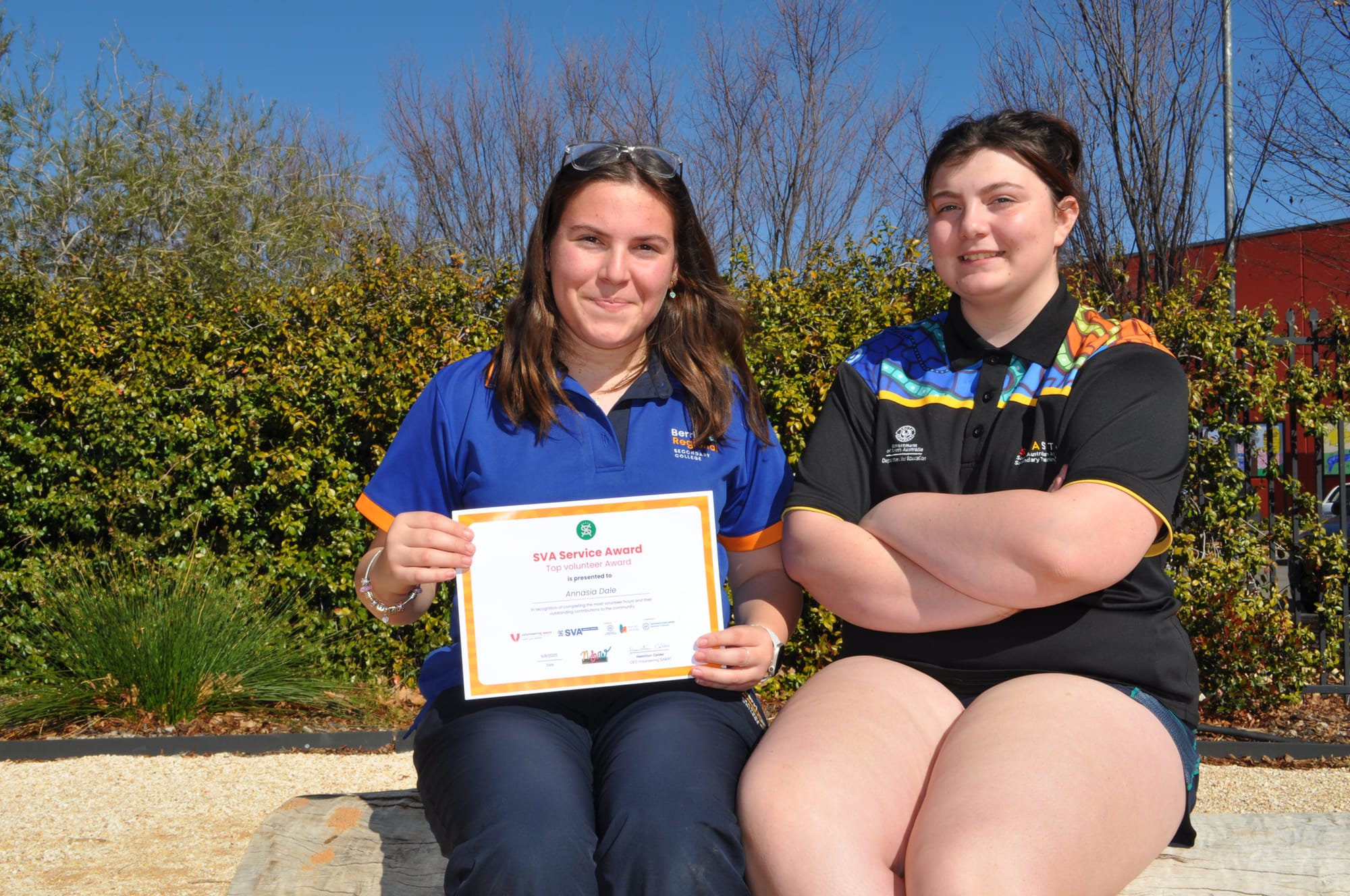Students awarded for lending a helping hand