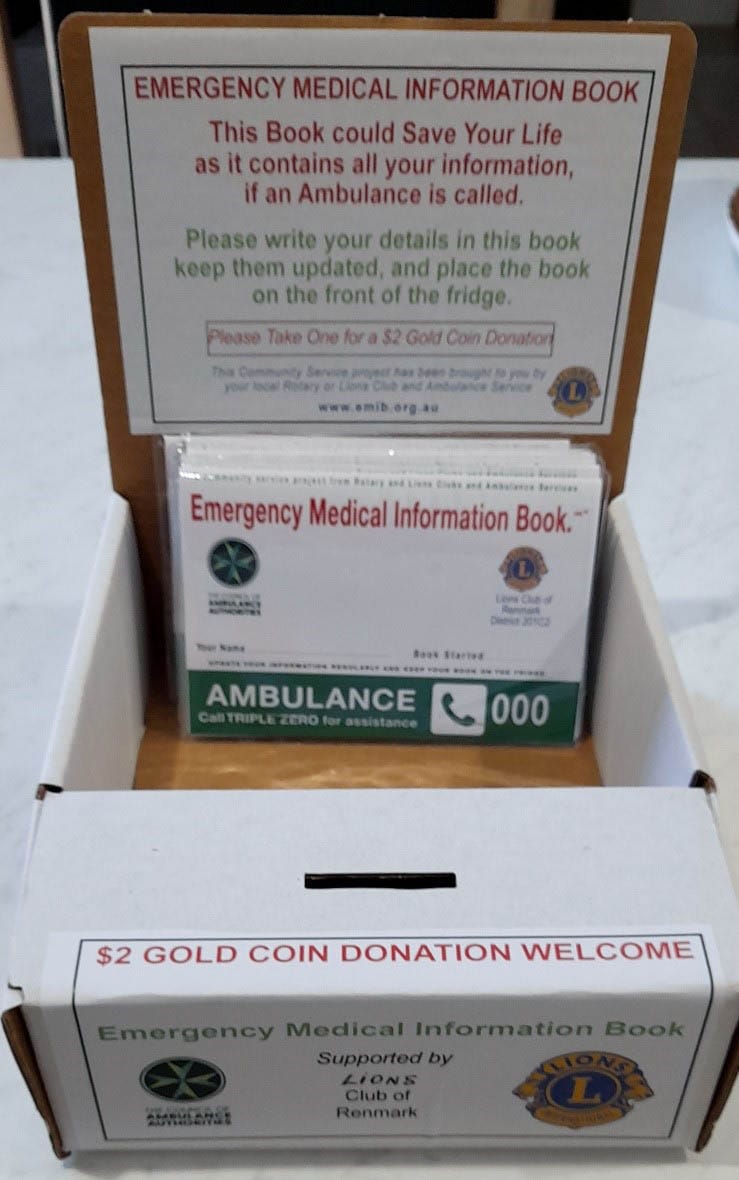 Renmark Lions supporting E.M.I.B. project