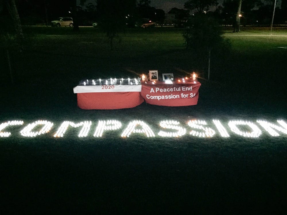 Tears flow at euthanasia vigil